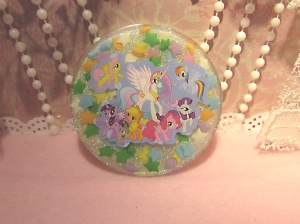 This is one of many, many My Little Pony resin pieces to come. The stars inside are candy sprinkles. ^-^ I have actually been making a ton of resin lately, and I thought I had more pictures, though that seems not to actually be the case. In the future I will do an all resin post. I've got some neat tricks up my sleeve, wait till ya see 'em! 